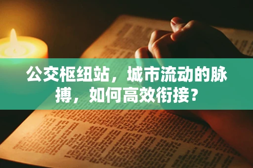 公交枢纽站，城市流动的脉搏，如何高效衔接？