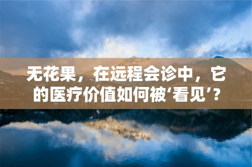 无花果，在远程会诊中，它的医疗价值如何被‘看见’？