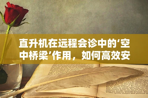 直升机在远程会诊中的‘空中桥梁’作用，如何高效安全地实现紧急转运？