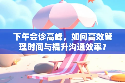 下午会诊高峰，如何高效管理时间与提升沟通效率？