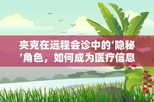 夹克在远程会诊中的‘隐秘’角色，如何成为医疗信息传输的‘轻便战衣’？