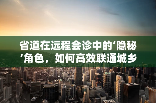 省道在远程会诊中的‘隐秘’角色，如何高效联通城乡医疗资源？