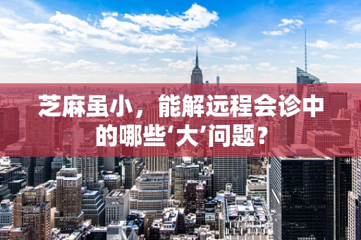 芝麻虽小，能解远程会诊中的哪些‘大’问题？