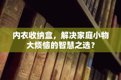 内衣收纳盒，解决家庭小物大烦恼的智慧之选？