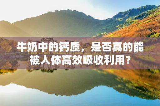 牛奶中的钙质，是否真的能被人体高效吸收利用？